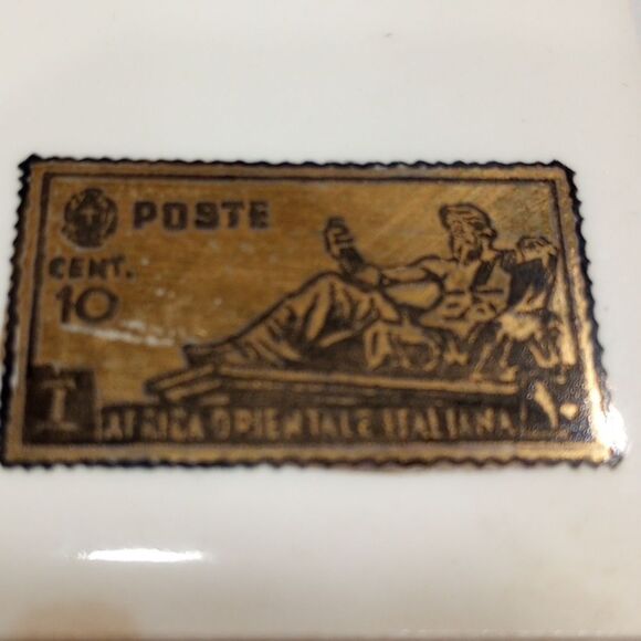 Vintage Wheeling Postage Stamp Ceramic 6 X 6 Tile - Picture 3 of 10